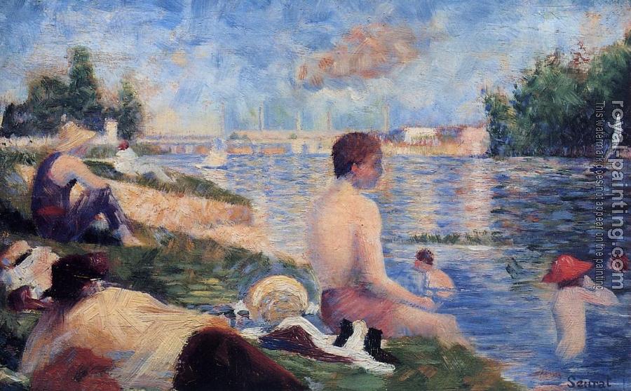 Georges Seurat : Bathing at Asnieres, Final Study